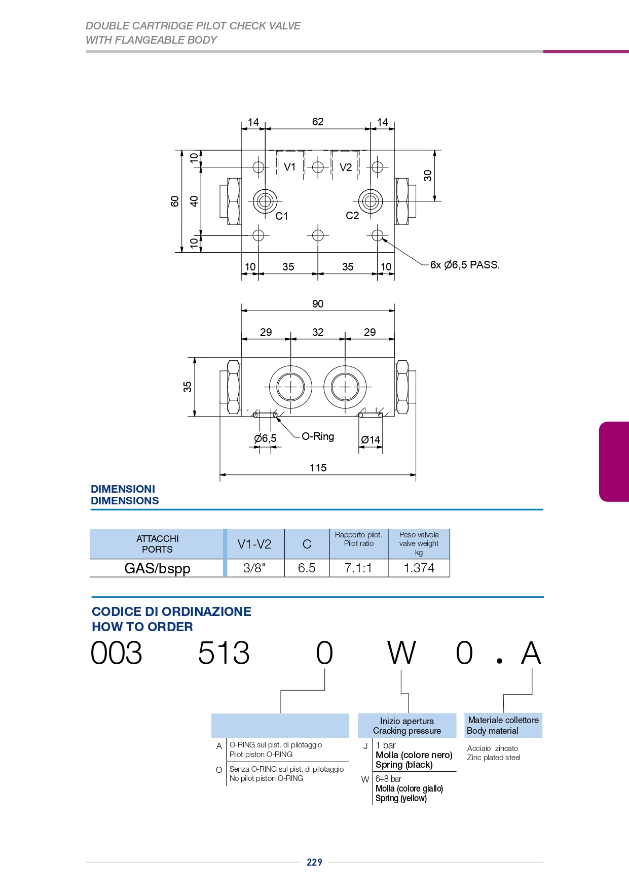 Обратно-управляемый клапан A-VNR-CS-DE-14-FC2-FP-W-003.514.AWO.A Обратно-управляемый клапан A-VNR-CS-DE-14-FC2-FP-W-003.514.AWO.A