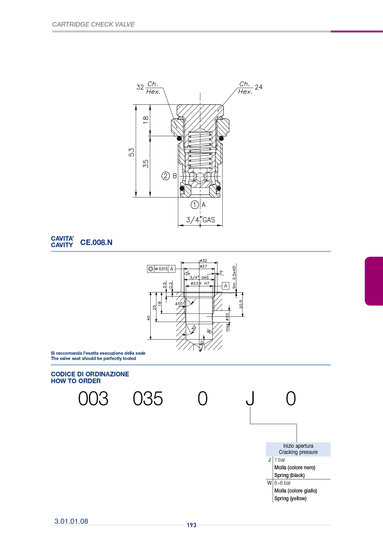 Обратный клапан картриджного типа VNR-C-50-020N-78UNF-003.012.OWO Обратный клапан картриджного типа VNR-C-50-020N-78UNF-003.012.OWO