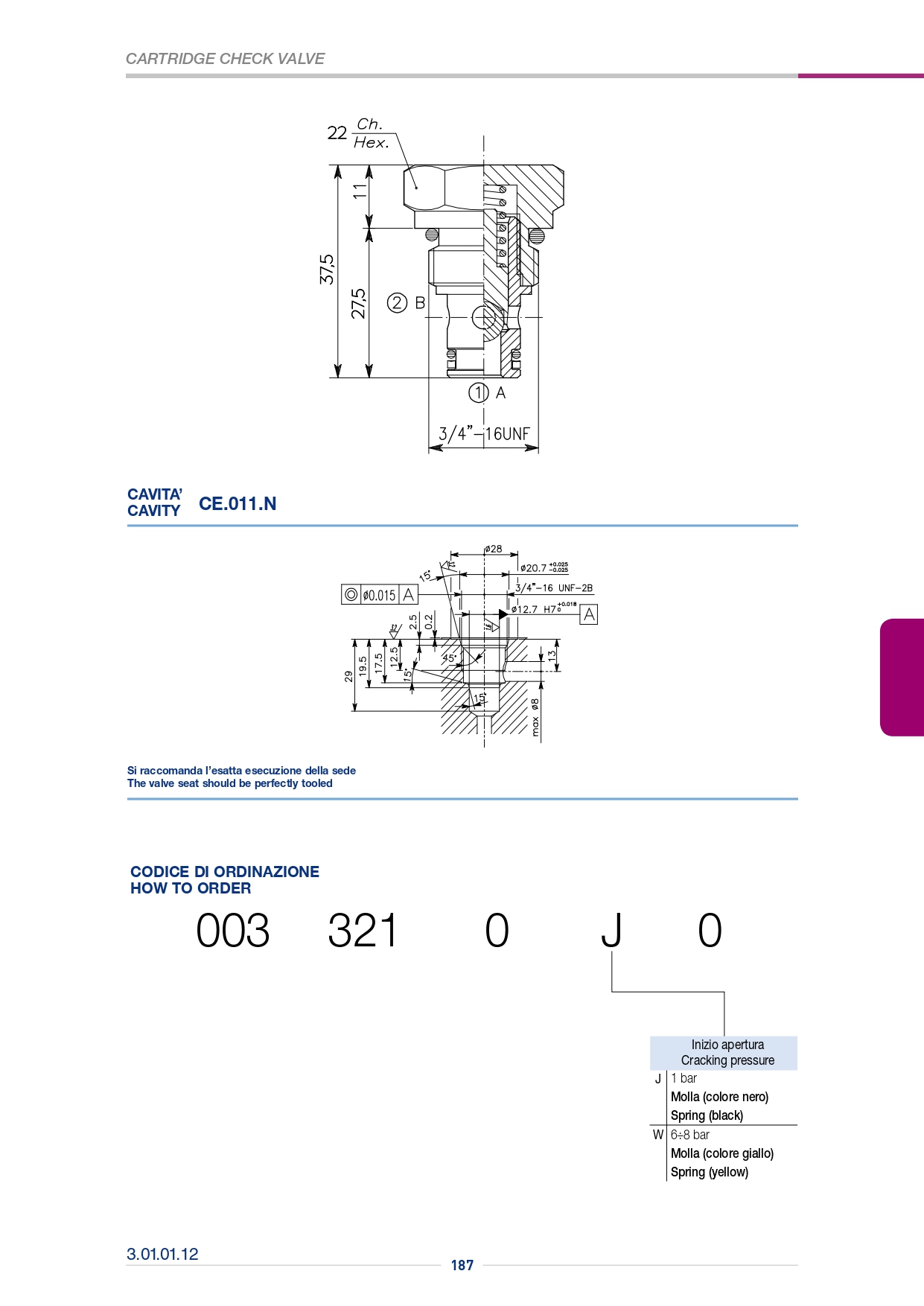 Обратный клапан картриджного типа VNR-C-50-020N-78UNF-003.012.OWO Обратный клапан картриджного типа VNR-C-50-020N-78UNF-003.012.OWO